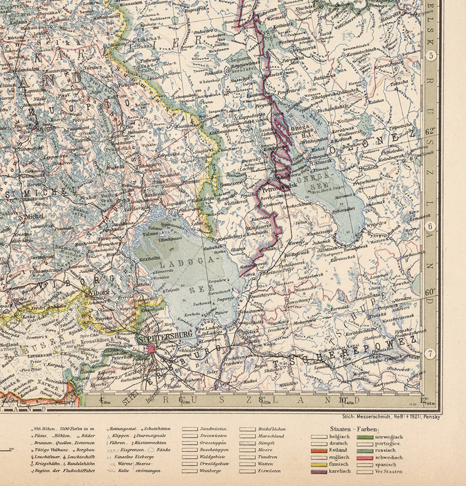 Landkarte von Finnland 1925. Nordskandinavien Finnland. - Etsy.de