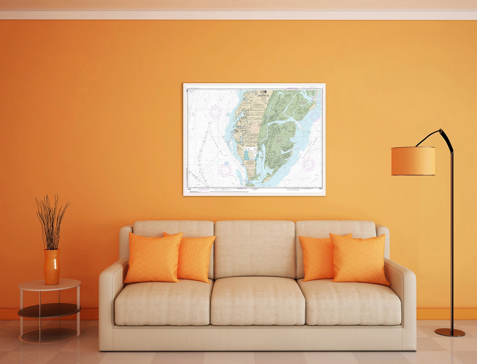 Chesapeake Bay Cape Charles to Wolf Trap Map – NOAA Nautical Chart ...