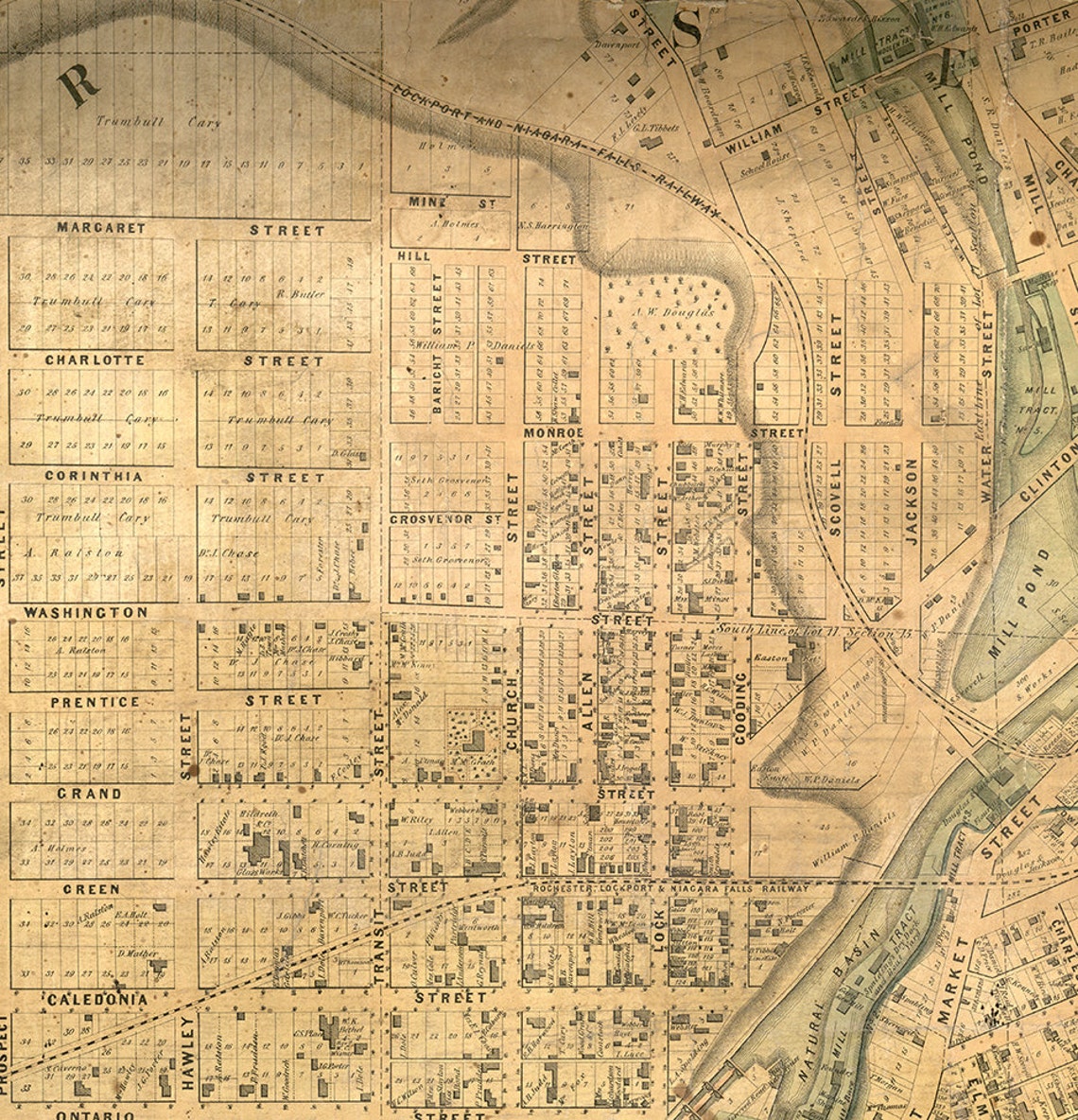 Map of Lockport Niagara Co New York. N.Y. 1882. Vintage Etsy