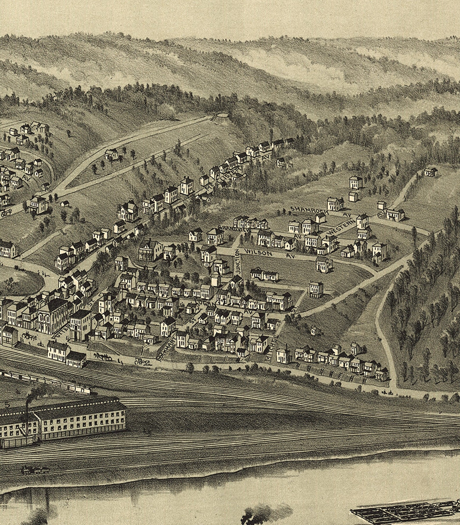 Map of Mingo Junction Jefferson County Ohio OH 1899. Etsy