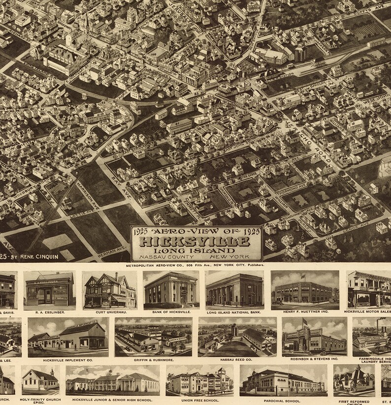 Hicksville Town of Oyster Bay Nassau County Long Island Etsy