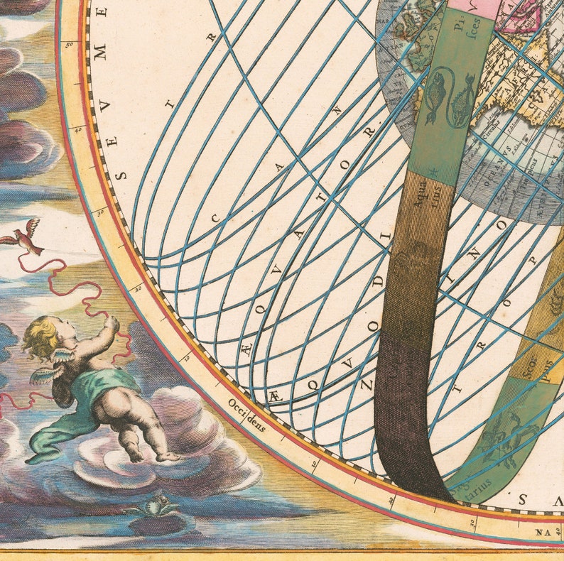 Celestial Chart by Andreas Cellarius - Solis Circa Orbem Terrarum ...