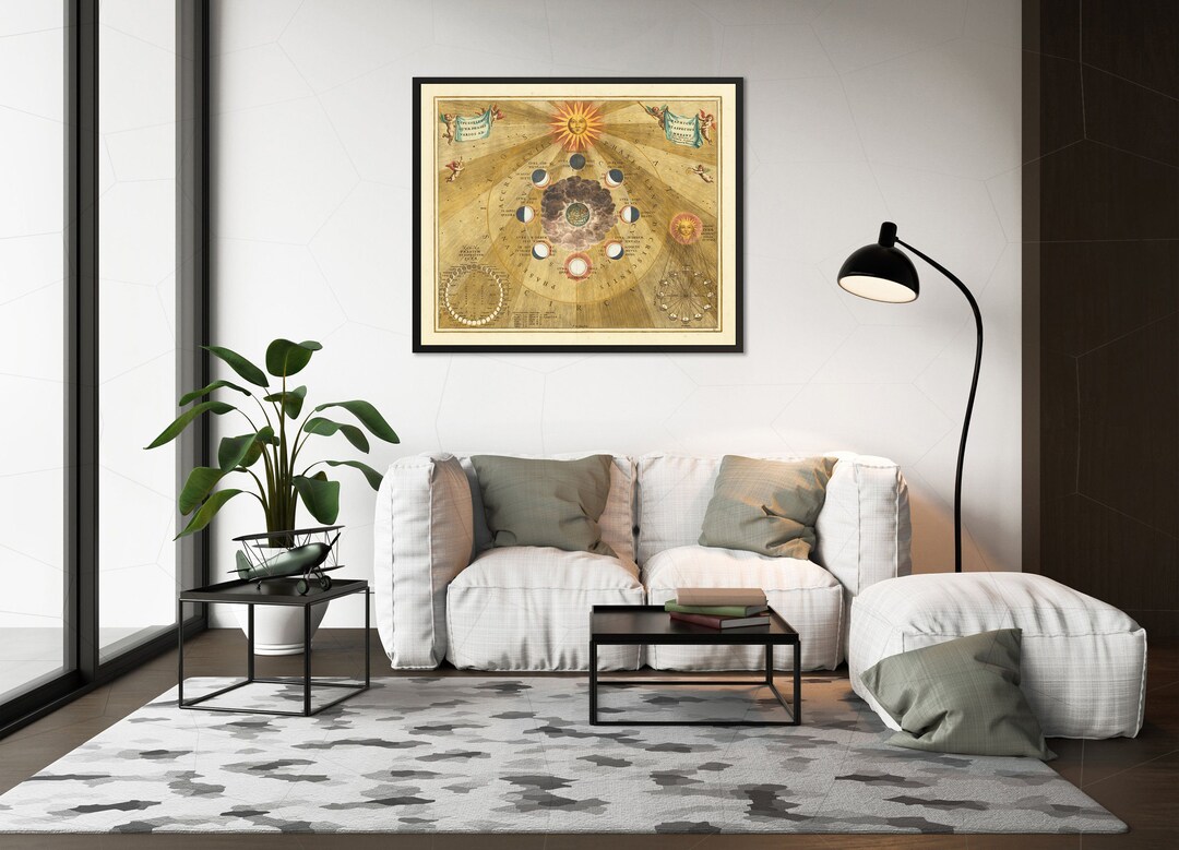 Celestial Map Print Plate 19 - "varying Phases of the Moon" by Andreas ...