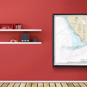Zeekaarten van Havana tot Tampa Bay, Florida Gulf Coast, 11420 Reproductie gicleekaart