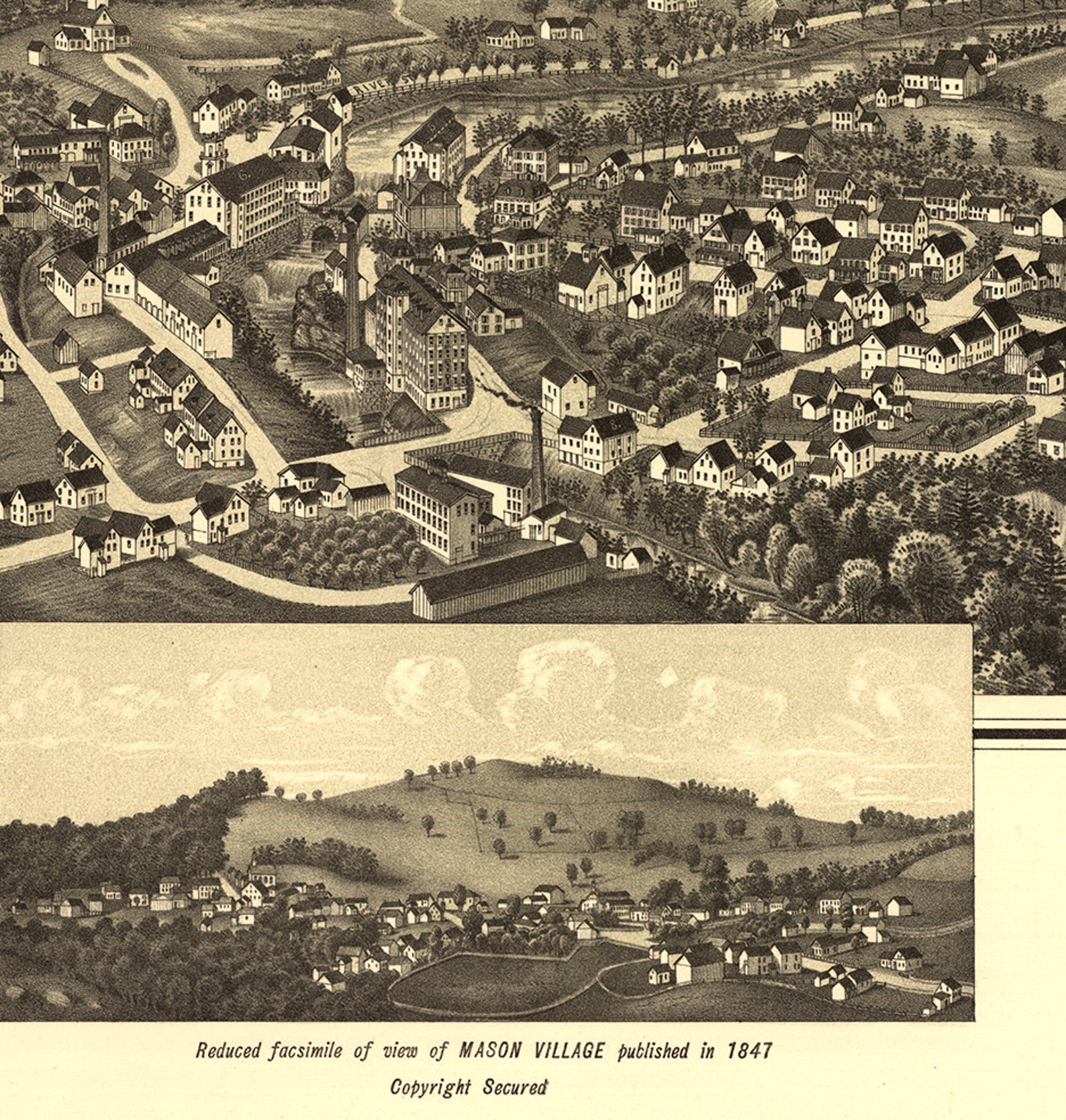 Map of Greenville Hillsborough County New Hampshire NH 1886. Etsy