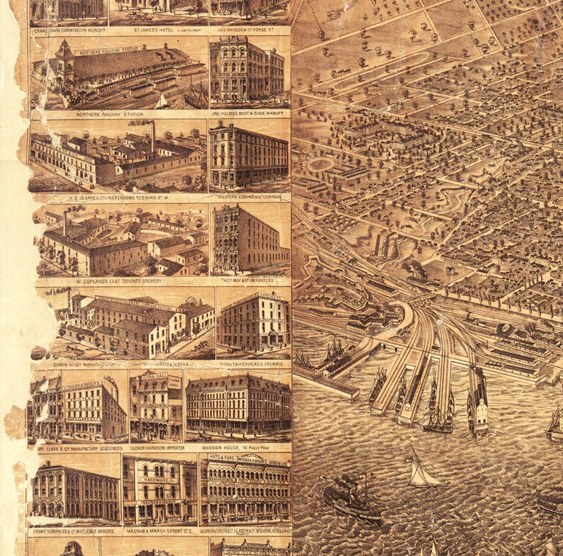 Toronto Ontario in 1836. Restoration Hardware Home Deco Etsy