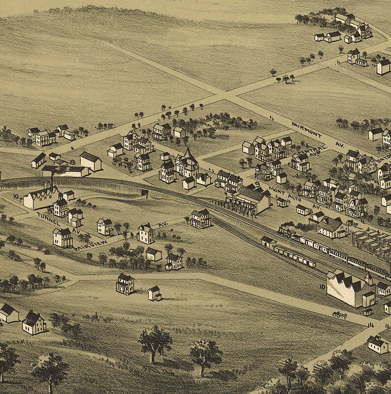 Map of Perkasie Bucks Co. Pennsylvania PA 1894