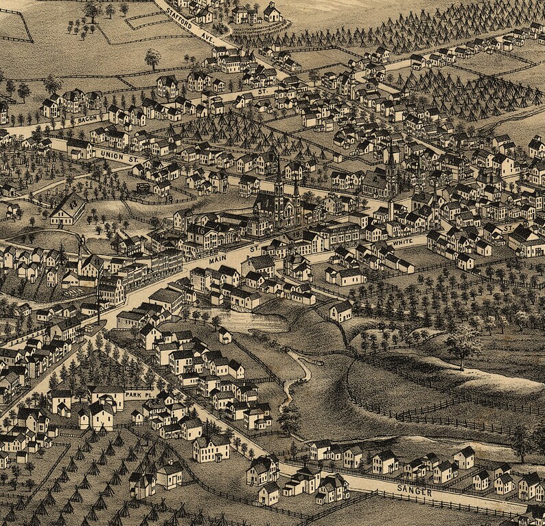 Map of Waterville Oneida Co. New York 1885. Vintage Etsy