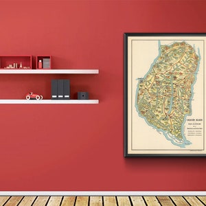 Pictorial Map of Entre Rios. Argentina. Vintage home Deco Style old wall reproduction map print.