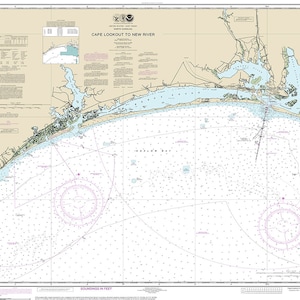 Nautical Charts of Cape Lookout to New River, North Caroline. 11543 ...
