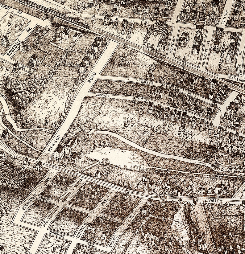 Map of Maplewood Essex Co. New Jersey 1910 Restoration Etsy