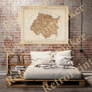 May include: An antique map of Mexico from 1861, showing the states of Mexico, Puebla, Veracruz, Hidalgo, and Queretaro. The map is printed on aged paper with a brown and cream colour scheme.