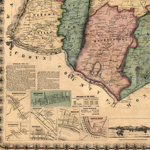 Map of Frederick County, Maryland, MD., 1858. Vintage Reproduction ...