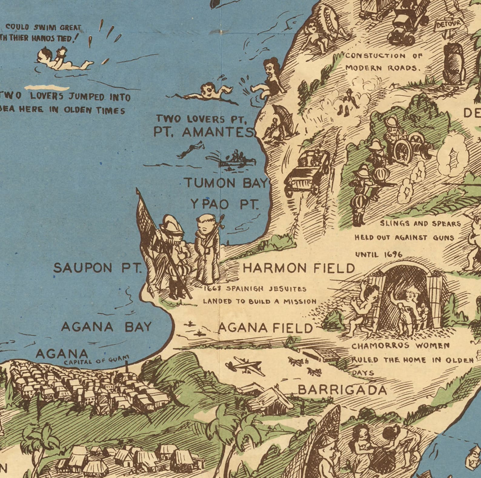 Map of Guam. Restoration Hardware Home Deco Style Old Wall Etsy