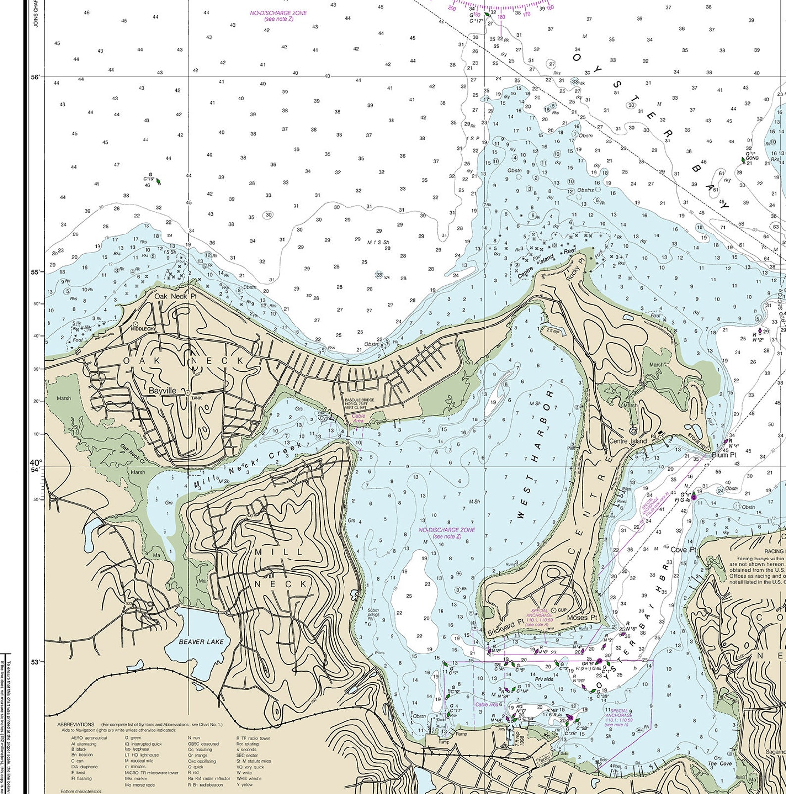 NOAA Nautical Charts of South Shore of Long Island Sound - Etsy
