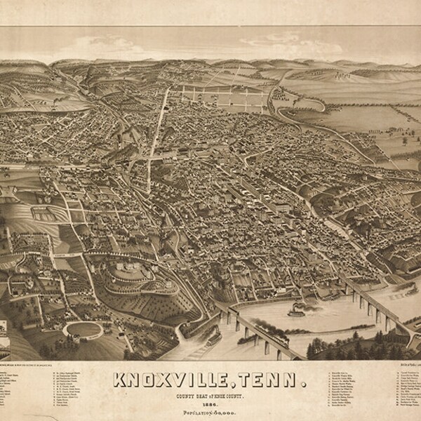 Vintage Knoxville Poster - Etsy