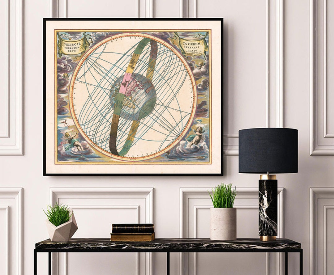 Celestial Chart by Andreas Cellarius - Solis Circa Orbem Terrarum ...