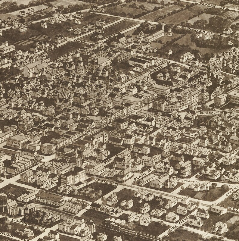 Map of Hammonton Atlantic Co. New Jersey NJ Map 1926. Etsy