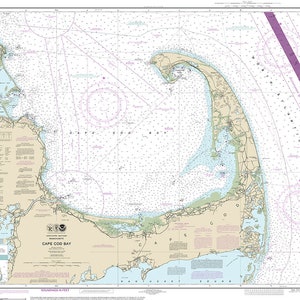 Seekarte von Cape Cod Bay., Massachusetts Ma. 13246 Vintage Home Deco Stil Alte Wandkarte Reproduktion.