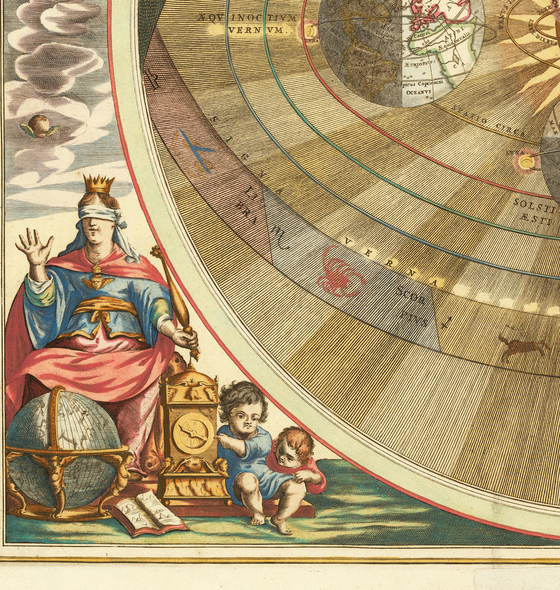Celestial Chart by Andreas Cellarius - Copernicus' Heliocentric Model ...