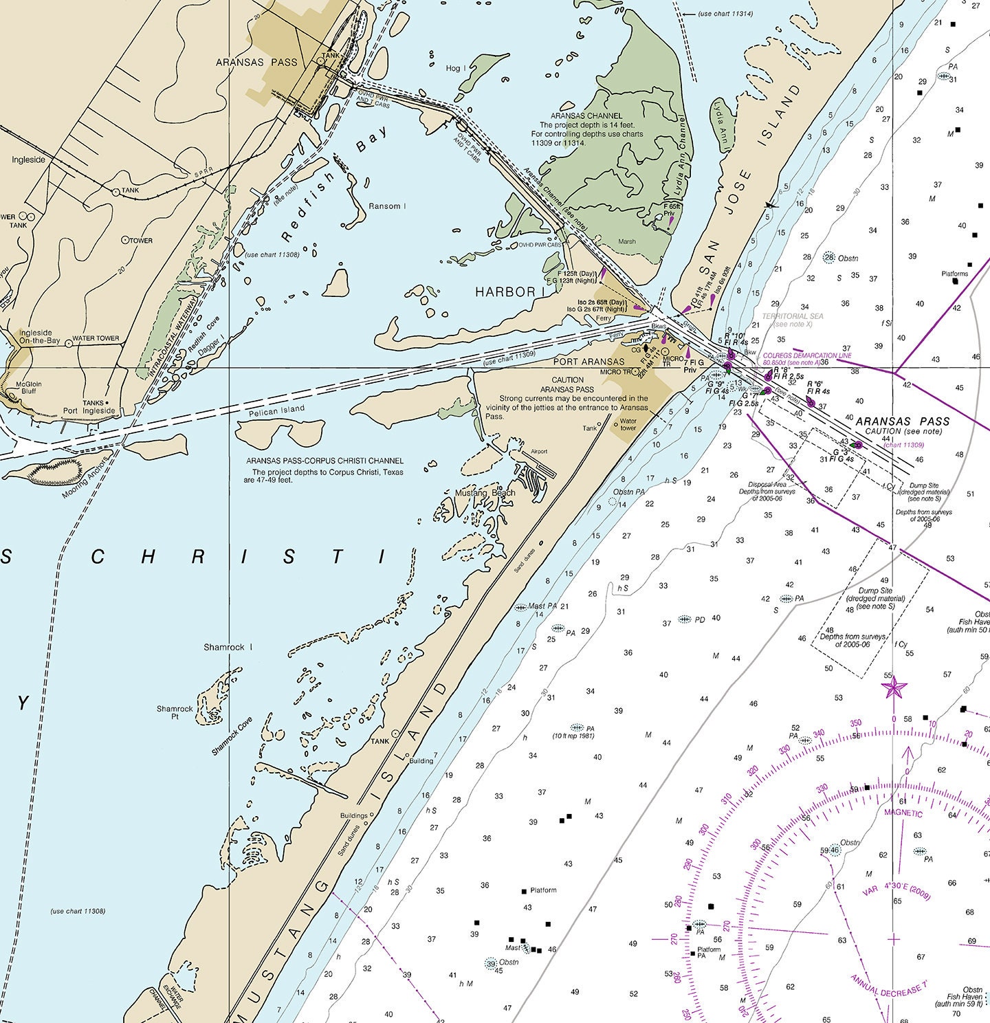 Offshore Buzzards Bay - Laminated Nautical Navigation & Fishing Chart By Captain Segull's Nautical Sportfishing Charts | Chart # BB14