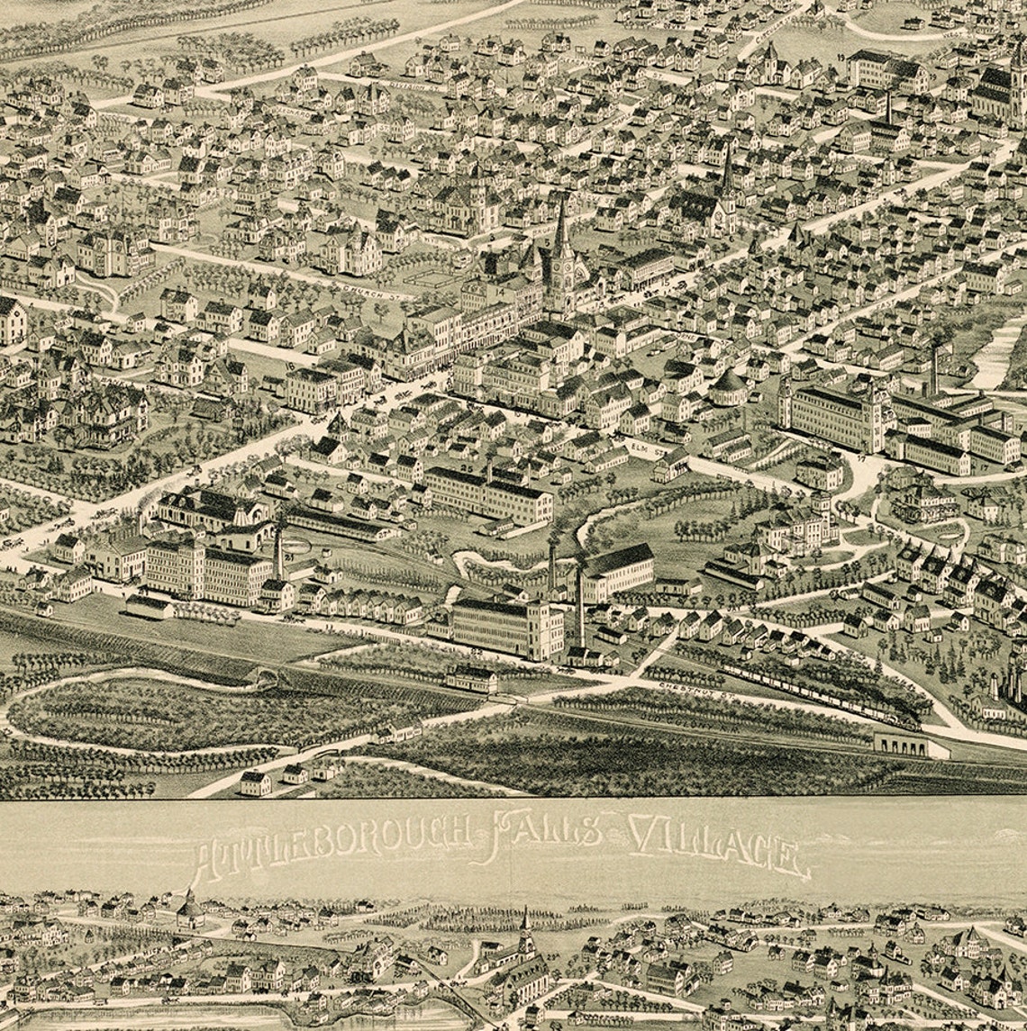 Map of North Attleborough attleboro Bristol County Etsy