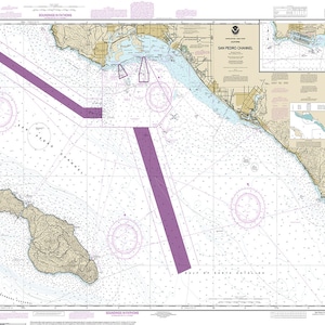 NOAA Nautical charts San Pedro Channel, Dana Point Harbor, California 18746 Reproduction map.