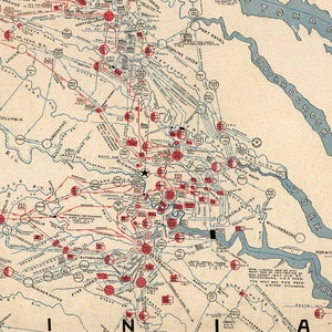 Map of the Main Battlefields, Routes, Camps and Head Qrs., in the ...