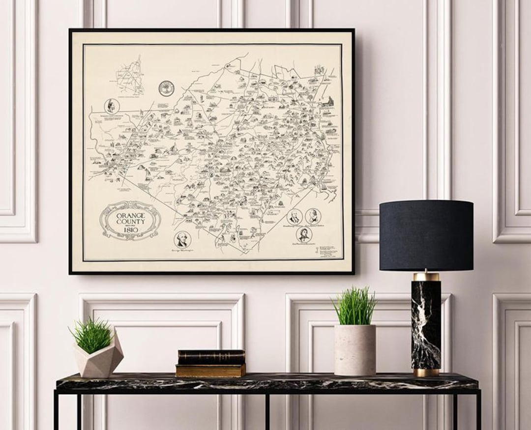 Map of Orange County, New York Before 1810. Restoration Hardware