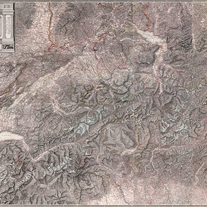 Map of Switzerland, Karte der Schweiz, 1835.  Vintage restoration hardware home Deco Style old wall reproduction map print.