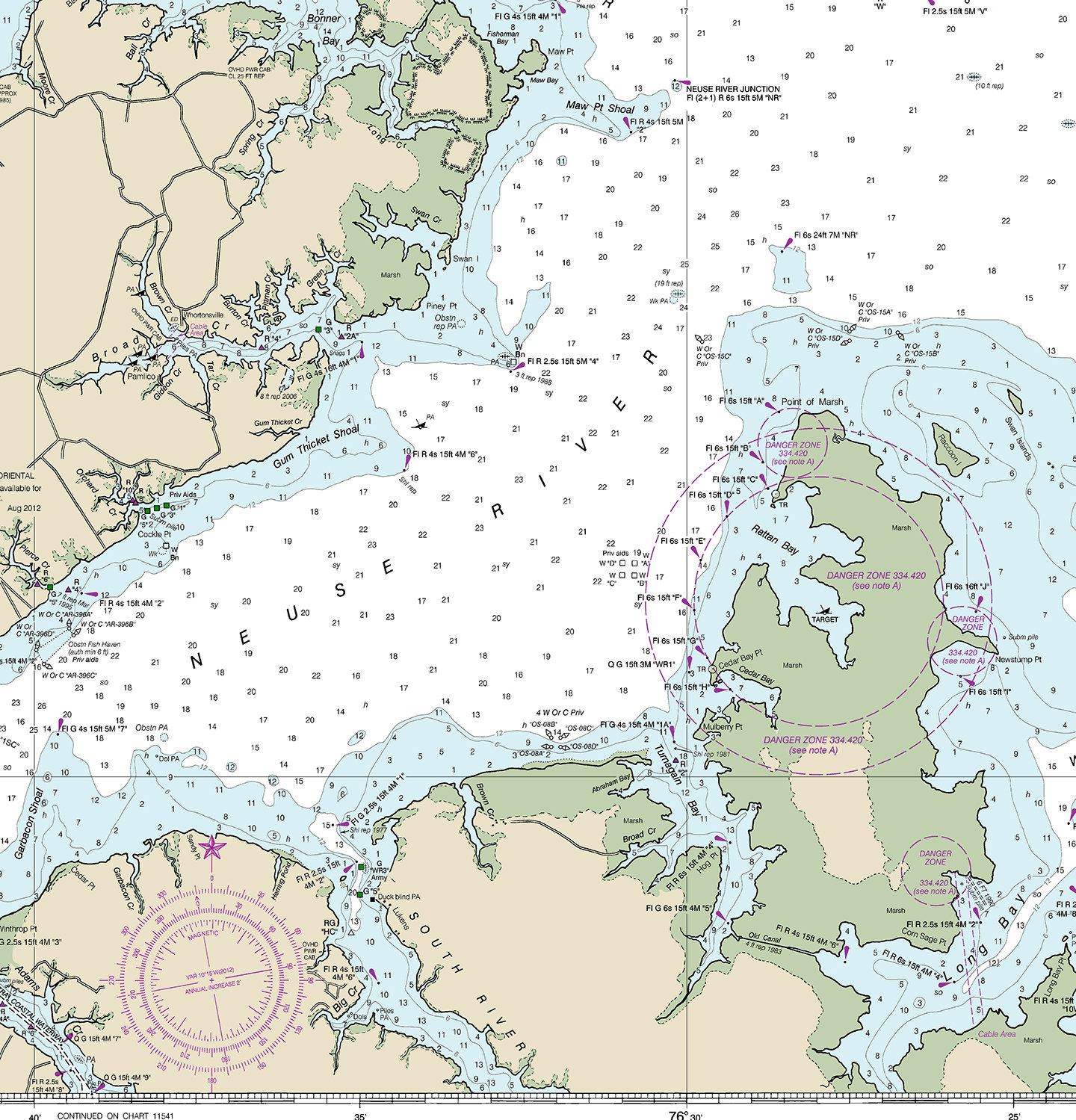Nautical Charts of Pamlico Sound Western Part North Etsy