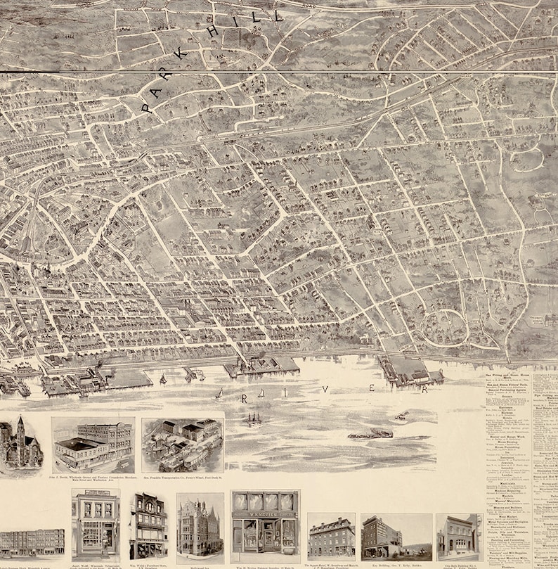 Yonkers comté de Westchester New York 1899. Landis et Etsy France