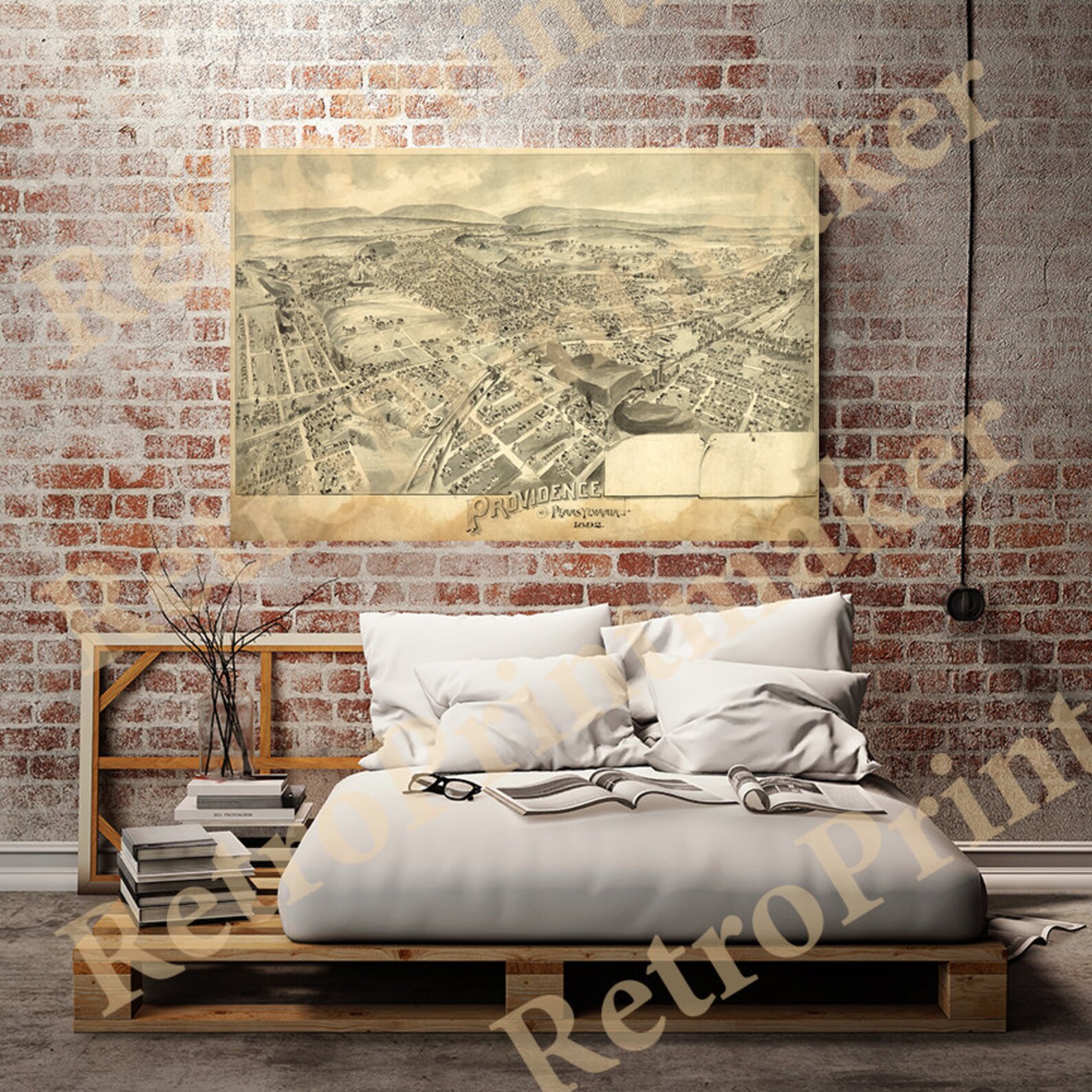 Map of Providence Lancaster Co. Pennsylvania 1892. Vintage Etsy