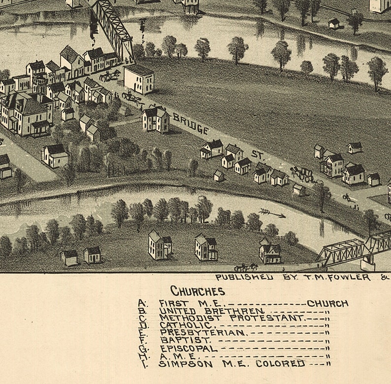 Map of Buckhannon Upshur County West Virginia WV. 1900. Etsy