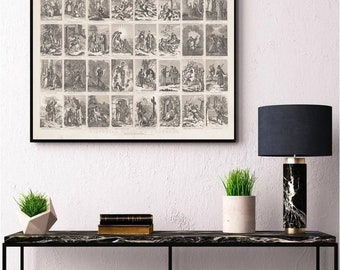 El progreso del peregrino pictórico, 1862. Impresión de reproducción