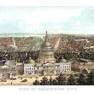 Washington City, D.C. 1871. Restaurierung Eisenwaren Home Deco Stil Alte Mauer Vintage Reprint. DC0003