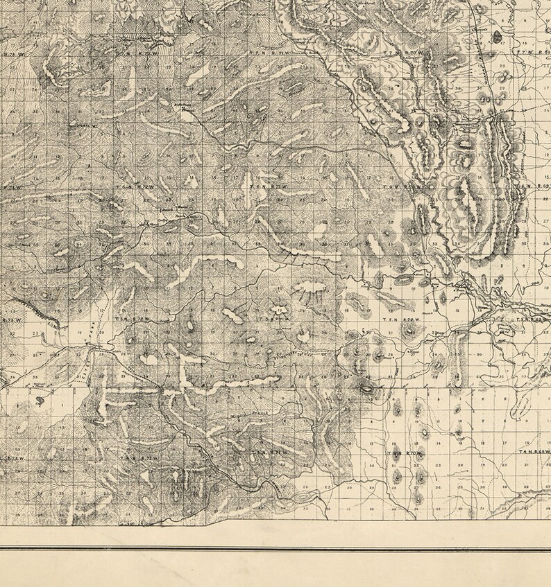 Map of the Larimer County Colorado 1883. Vintage Restoration Etsy