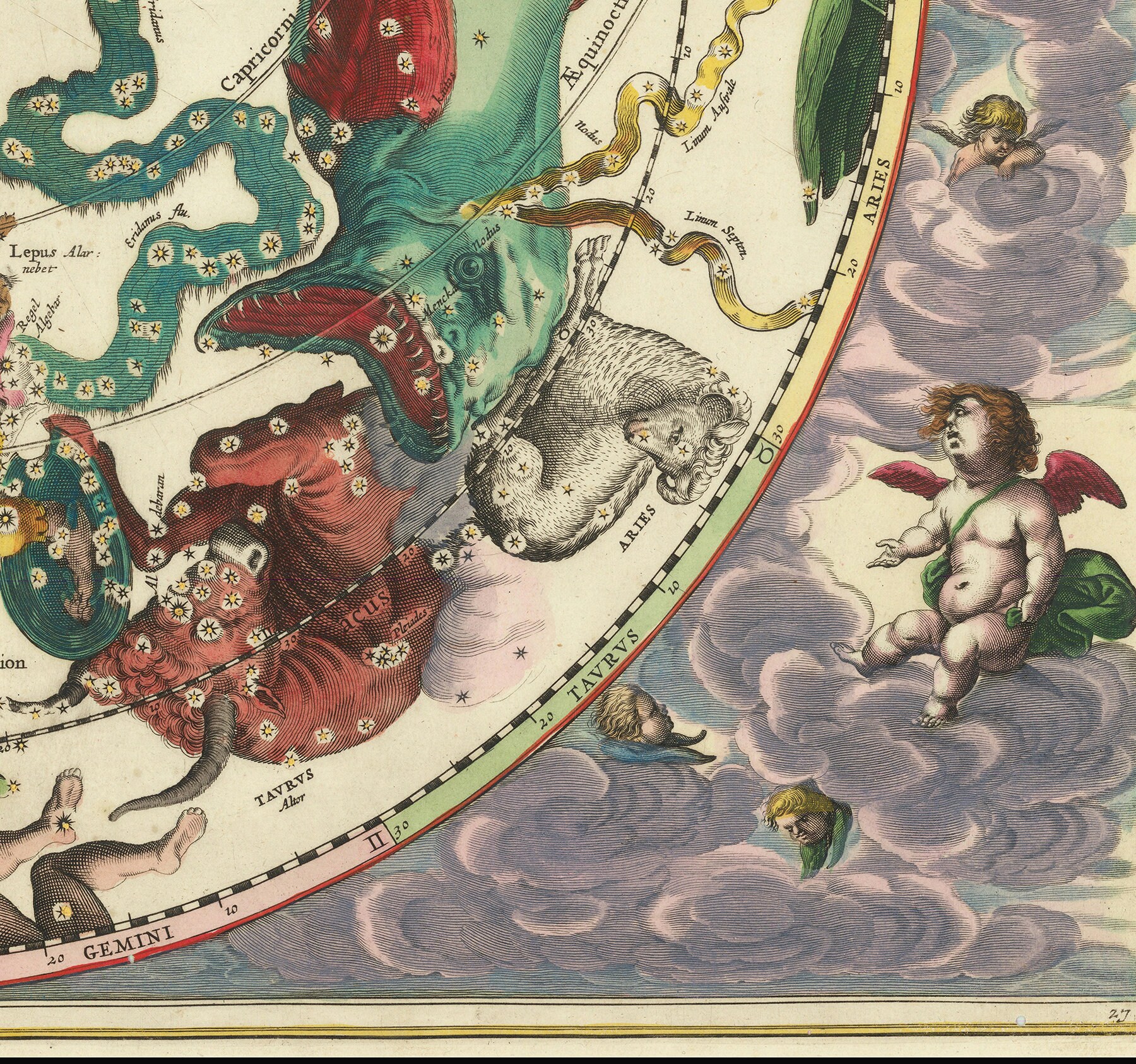 Celestial Chart by Andreas Cellarius - 1661 Celestial Map of the ...