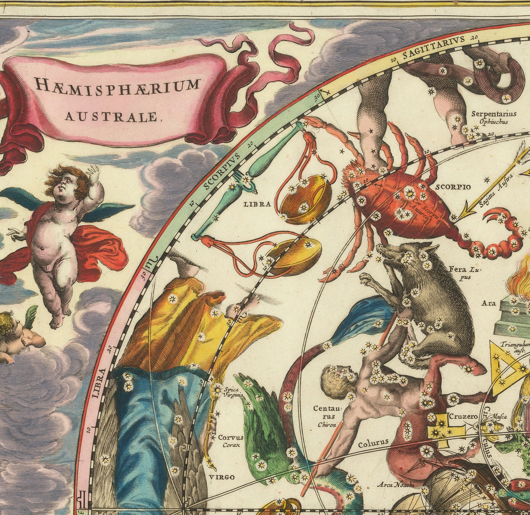 Celestial Chart by Andreas Cellarius - 1661 Celestial Map of the ...