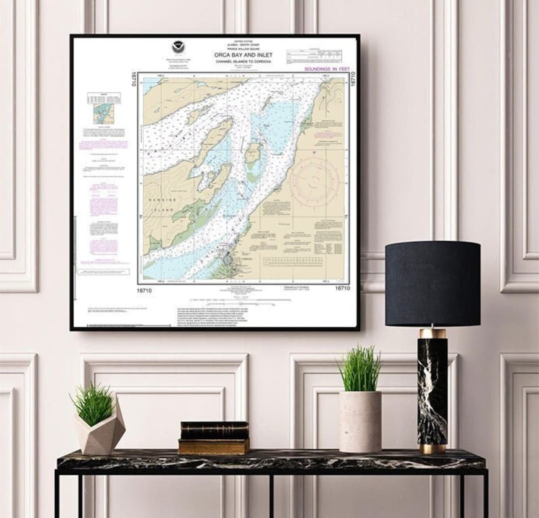 Orca Bay & Inlet to Cordova Map – NOAA Nautical Chart 16710 ...