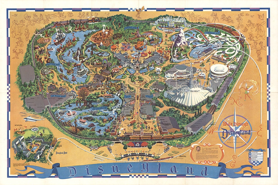 1987年　ディズニーランド園内マップ　額入り大型94cm　岐阜より迅速発送 1987年ディズニーランド園内マップ額入り大型94cm岐阜より迅速発送