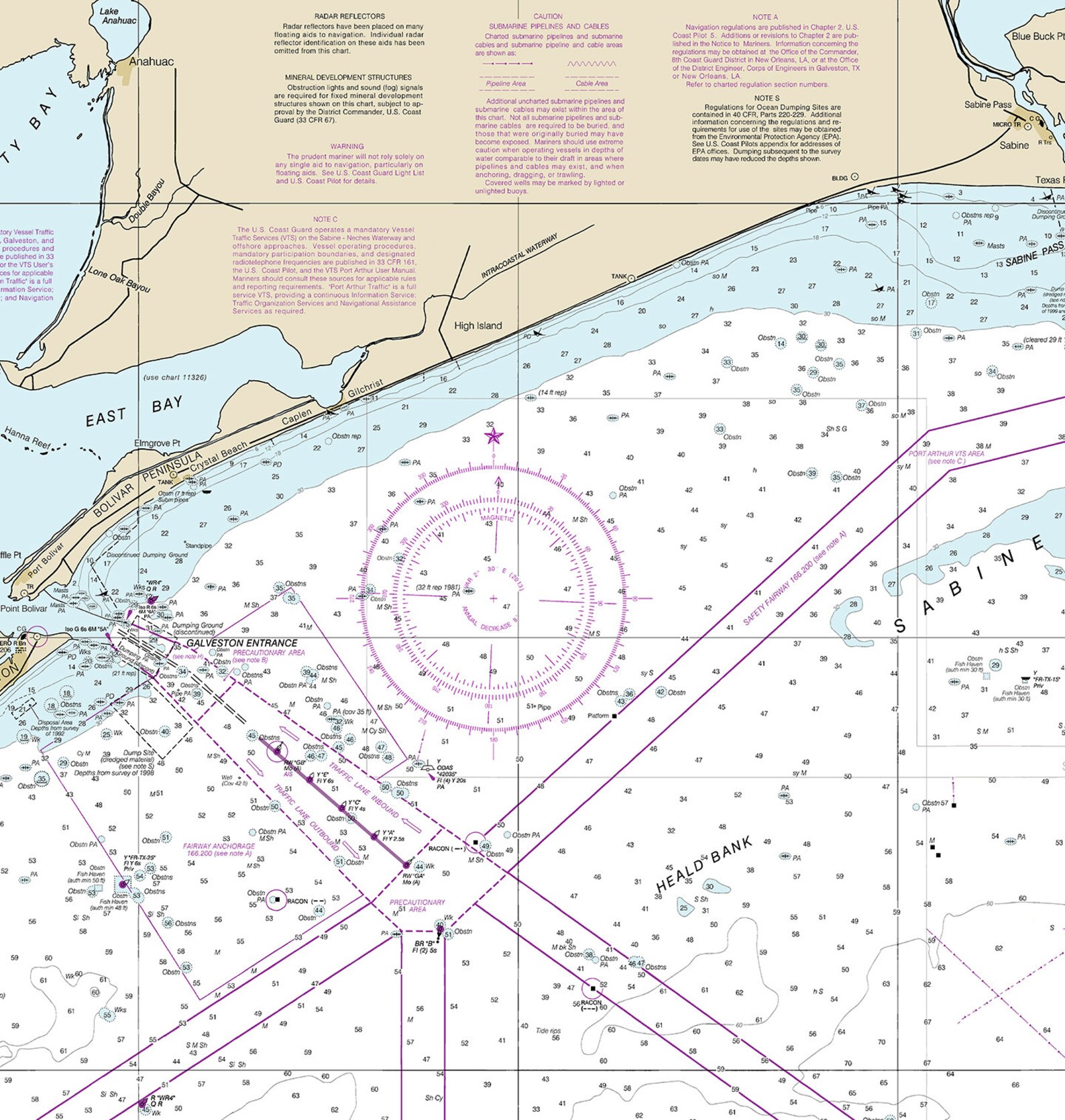 Nautical Charts of Mermentau River to Freeport Louisiana Etsy