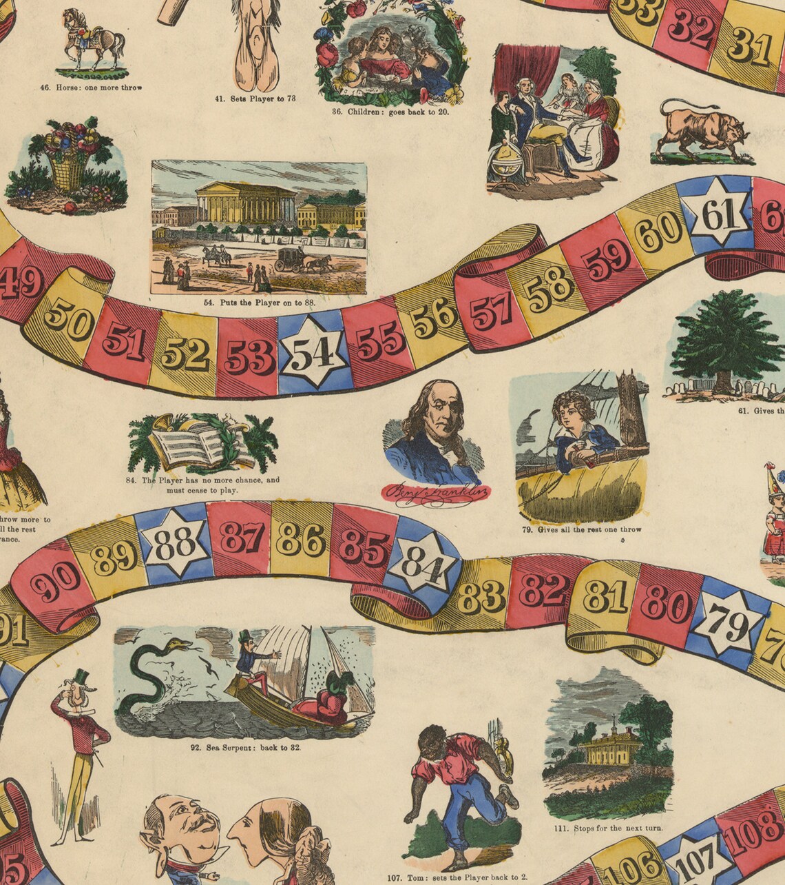 Snake Game Rules. Game Board. Vintage Reproduction Etsy