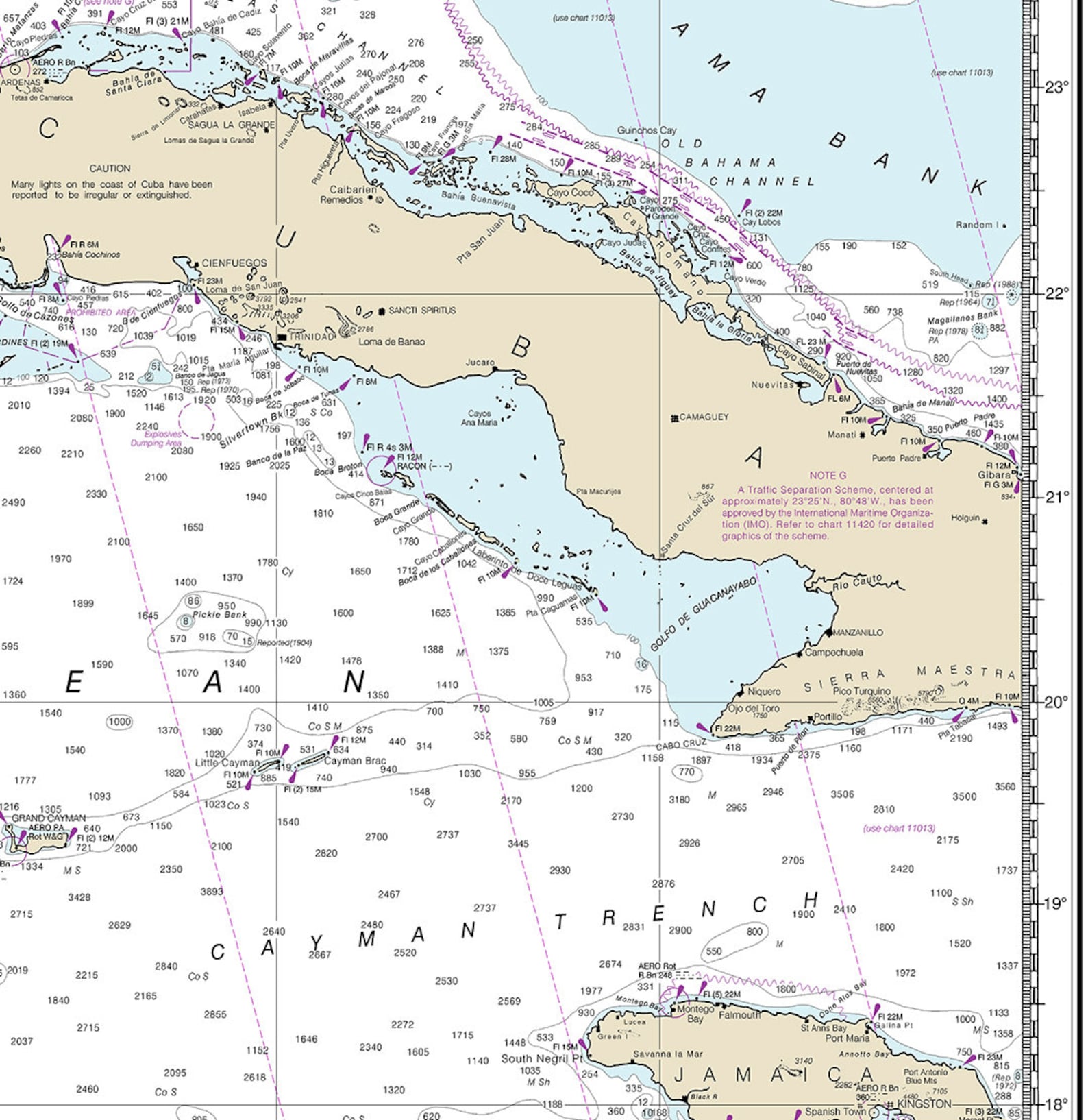 Nautical Chart of Gulf of Mexico. Vintage Home Deco Style Old Etsy