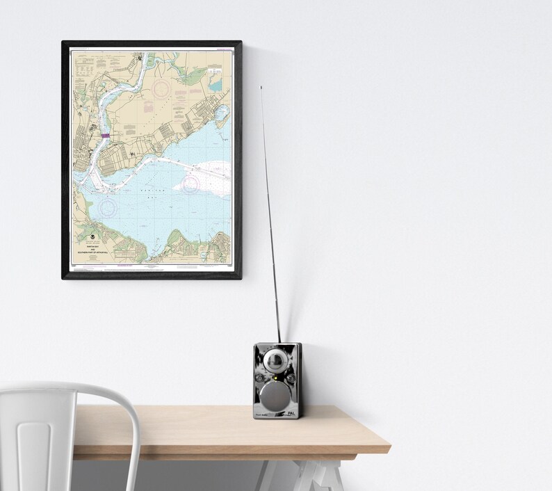 Raritan Bay & Arthur Kill Map – NOAA Nautical Chart 12331 Reproduction ...