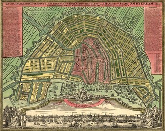 額装品　西洋古地図　1800年頃　アムステルダム都市図 額装品 西洋古地図 1800年頃 アムステルダム都市図 - メルカリ