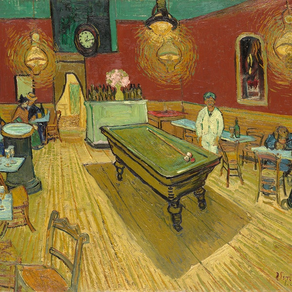 Le café de nuit (The Night Café) by Vincent Van Gogh.  Home Deco Style Reproduction.