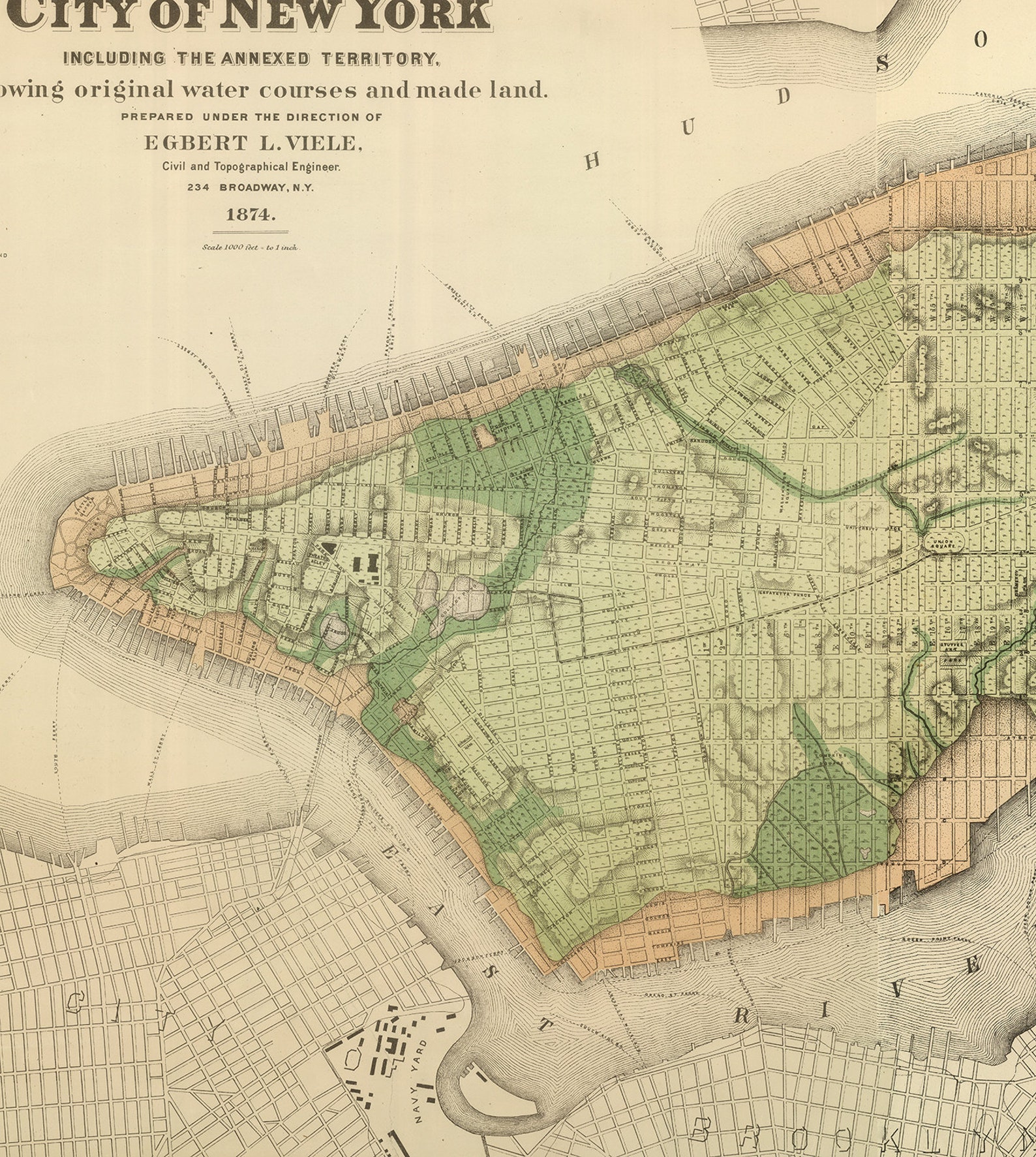 Topographical Atlas of the City of New York 1874.  Etsy