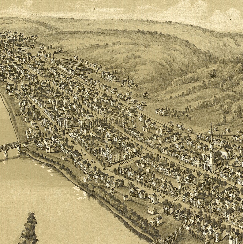 Vintage Franklin Venango Co. Pennsylvania 1901 Reprint. Etsy