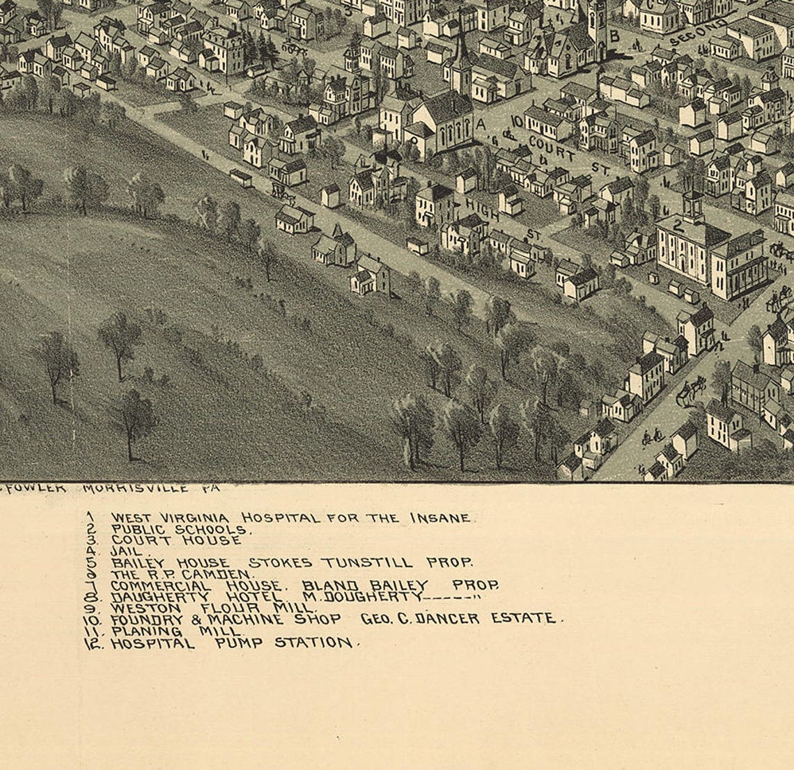 Map of Weston Lewis Co. West Virginia WV. 1990. Vintage Etsy